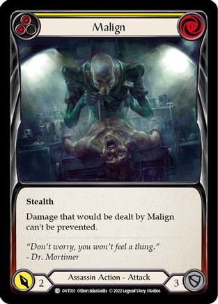 Malign (Yellow) (OUT031) - Outsiders Rainbow Foil