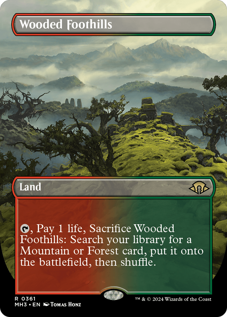 Wooded Foothills (Borderless) (MH3-361) - Modern Horizons 3 (Borderless)