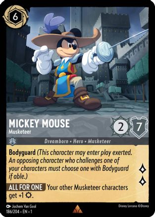 Mickey Mouse - Musketeer (186/204) - The First Chapter Cold Foil