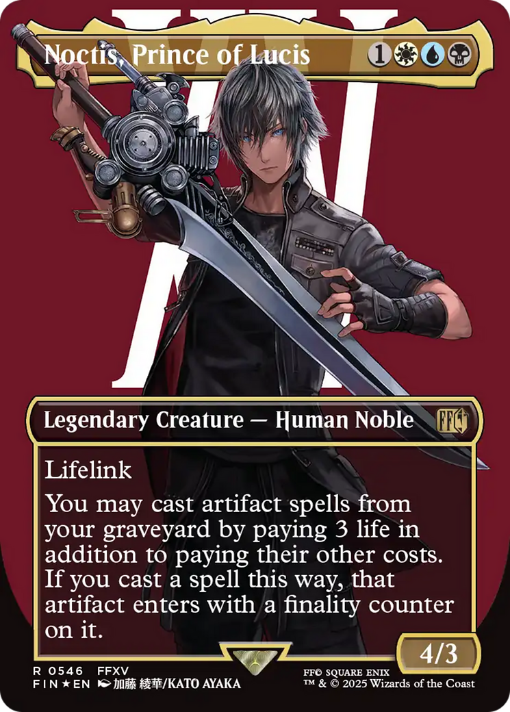 Noctis, Prince of Lucis (Borderless) (Surge Foil) (FIN-546) - FINAL FANTASY (Borderless) Foil