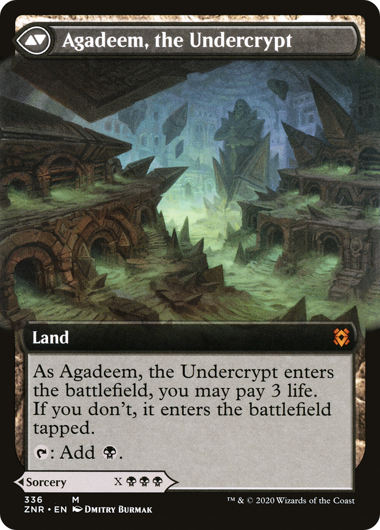 L'éveil d'Agadeem // Agadeem, le Undercrypt (ZNR-336) - Zendikar Rising : (Extended Art) Foil
