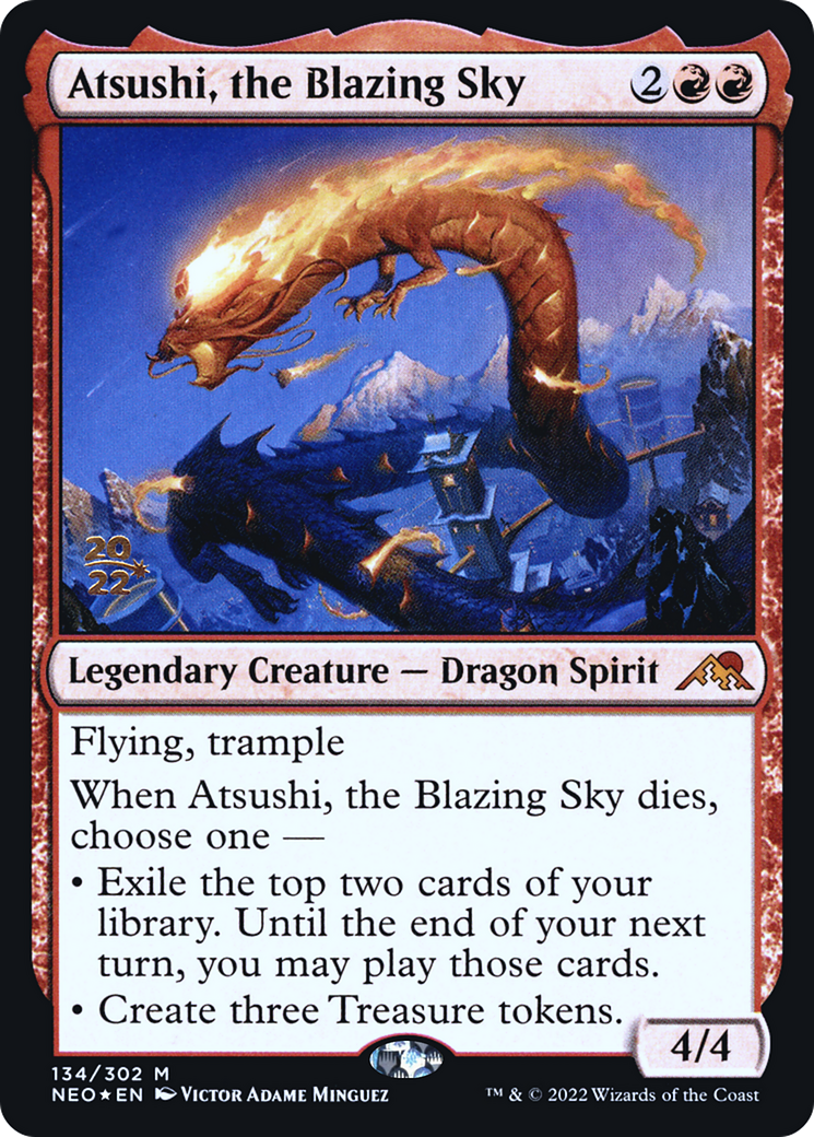 Atsushi, le ciel flamboyant (PNEO-134S) - Kamigawa : Neon Dynasty Promos Foil