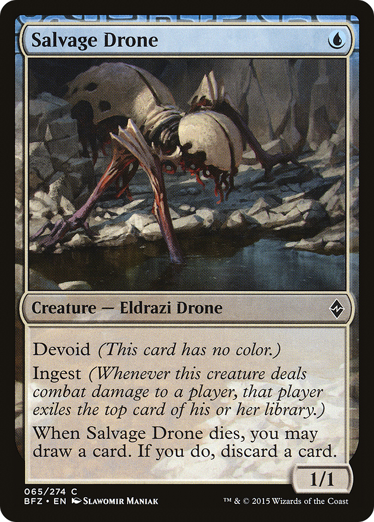 Salvage Drone (BFZ-065) - Battle for Zendikar: (devoid)