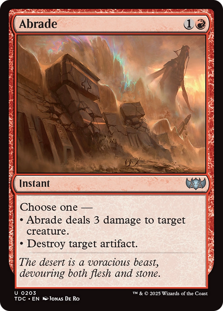 Abrade (TDC-203) - Commandant : Tarkir : Tempête de dragons