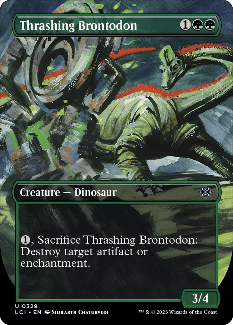 Thrashing Brontodon (LCI-329) - Les Cavernes Perdues d'Ixalan (Sans Bordure) Foil