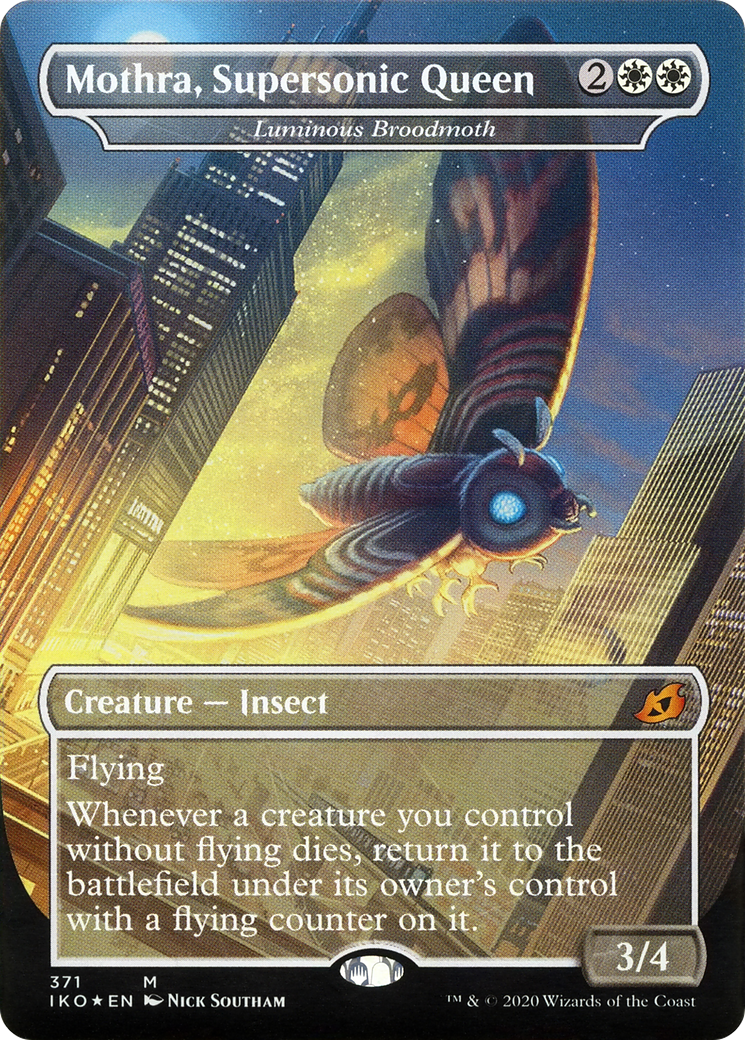 Papillon de nuit lumineux (IKO-371) - Ikoria : Repaire des Béhémoths / Mothra, Reine supersonique (Sans bordure)