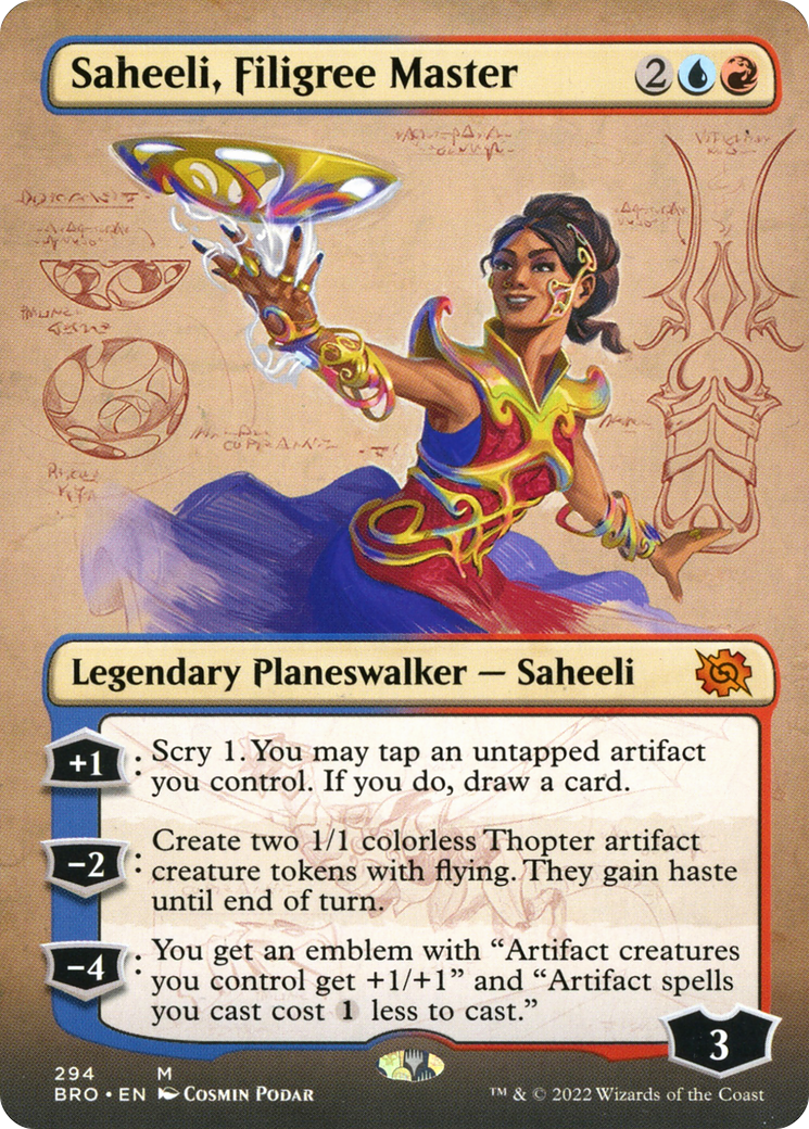 Saheeli, Filigree Master (Borderless) (BRO-294) - The Brothers' War (Borderless)