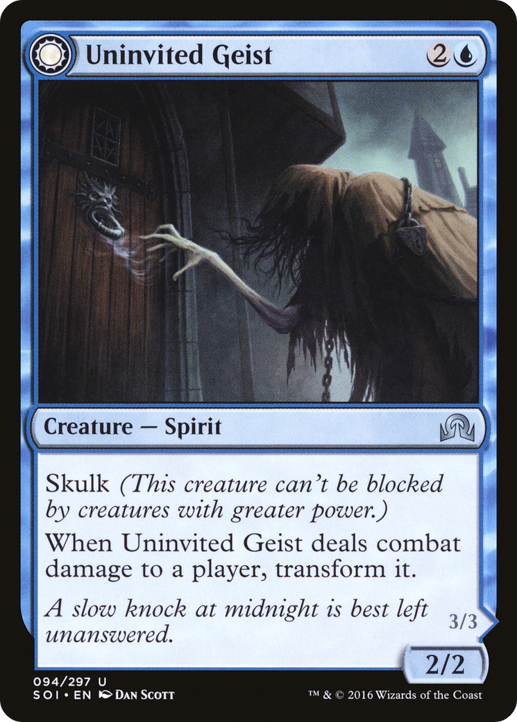 Geist non invité // Intrus sans entrave (SOI-094) - Shadows over Innistrad : (Transformation double face) Foil