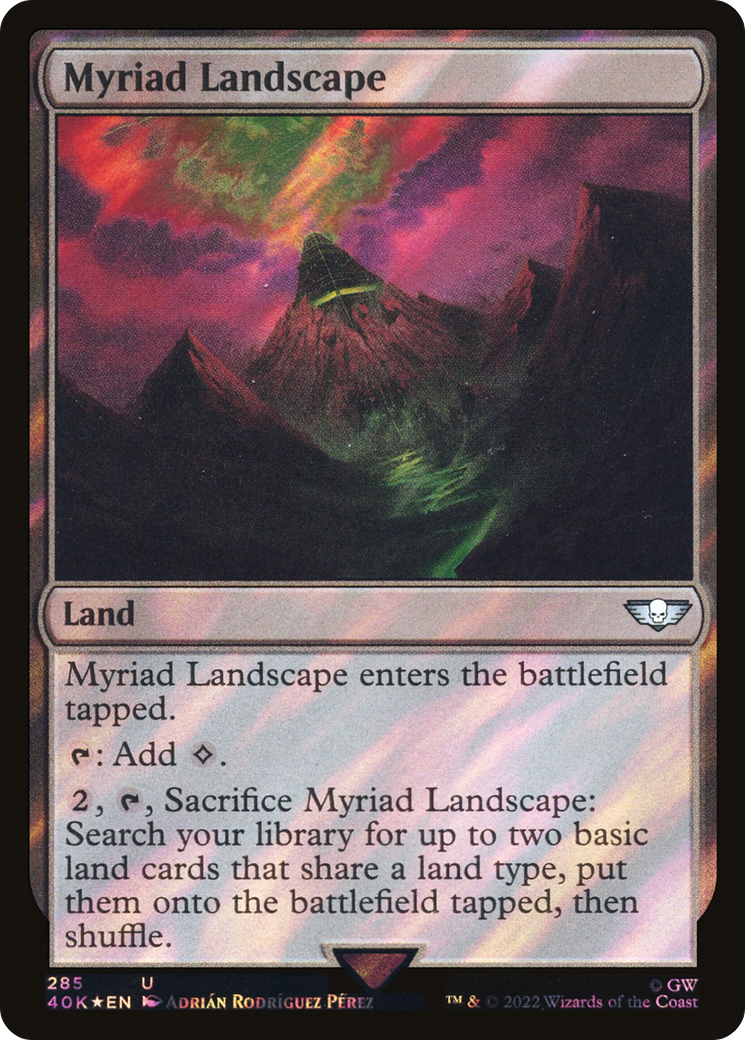 Myriad Landscape (Surge Foil) (40K-285★) - Warhammer 40,000 Commander Foil