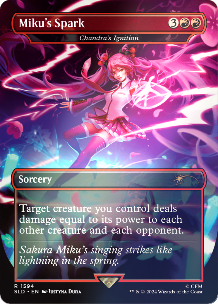 Miku's Spark - Chandra's Ignition (Rainbow Foil) (SLD-1594★) - Secret Lair Drop (Borderless) Foil