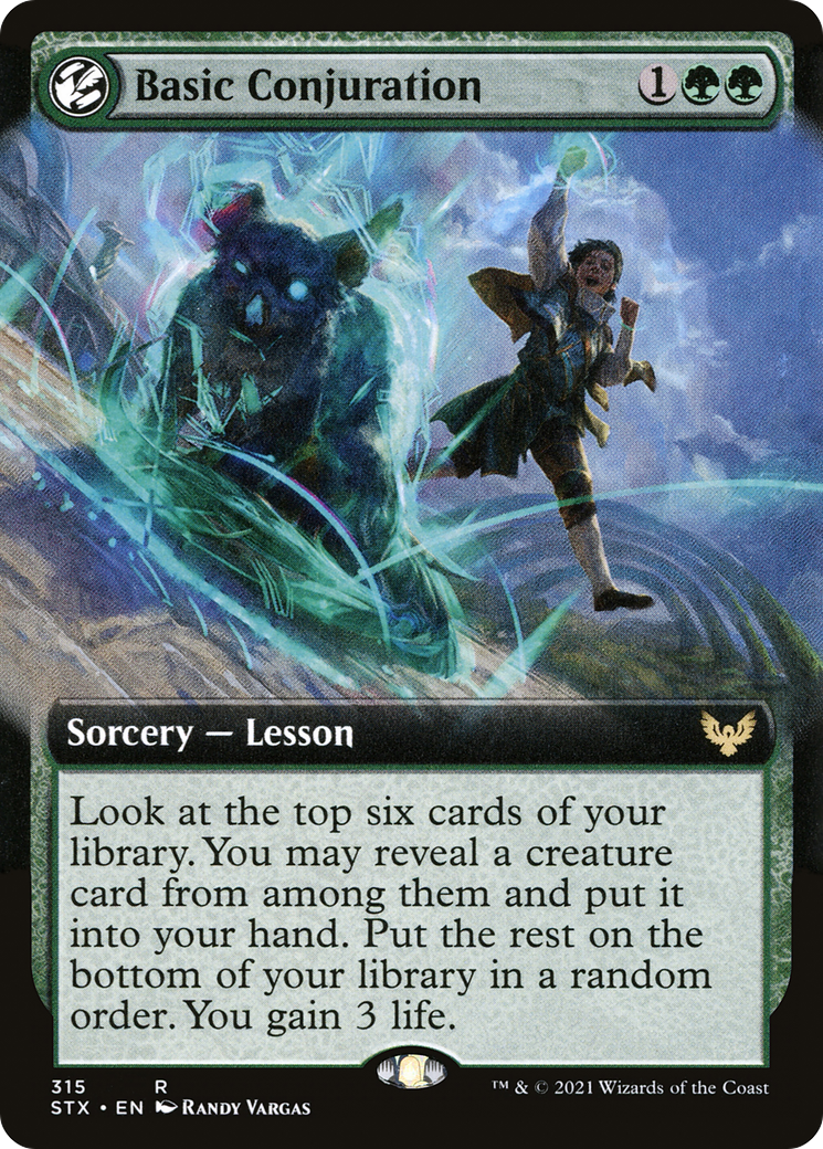 Conjuration de base (STX-315) - Strixhaven : École des mages : (Art étendu, leçon) Feuille