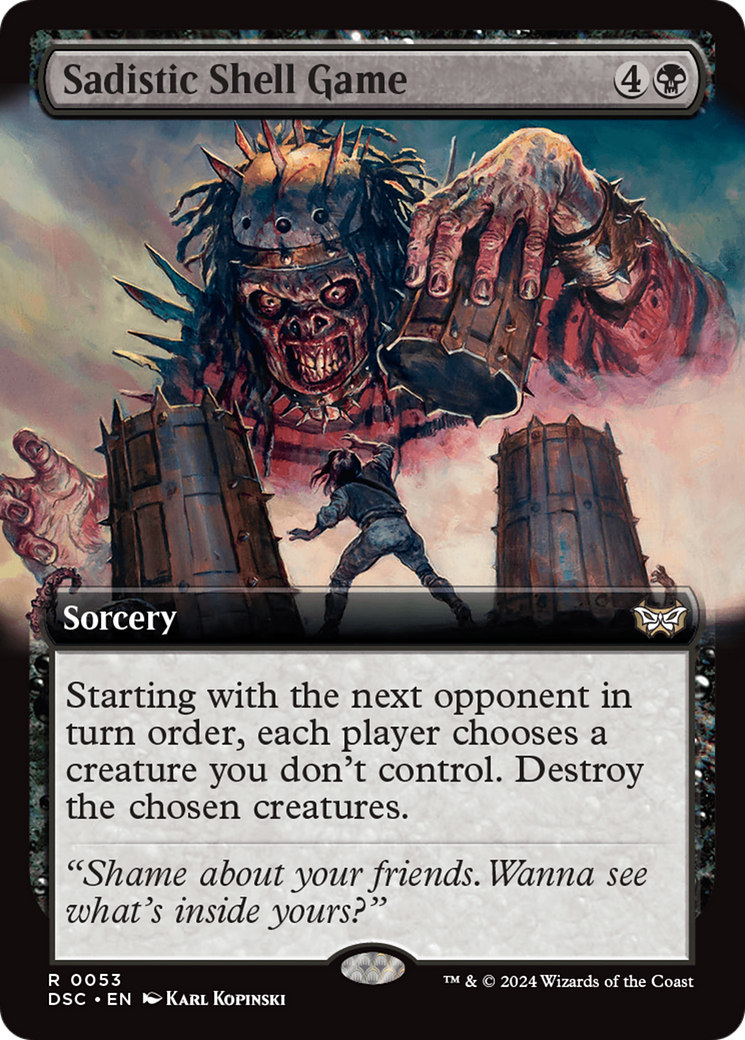 Jeu de coquille sadique (DSC-053) - Duskmourn : Commandant de la Maison de l'Horreur (Extended Art)