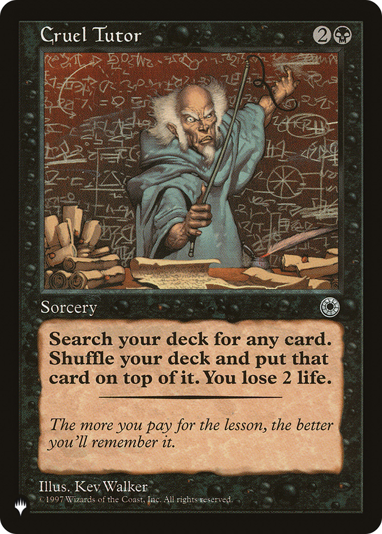Cruel Tutor (LIST-) - The List