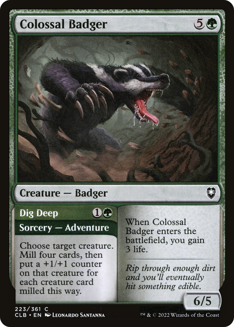 Colossal Badger (CLB-223) - Commander Legends: Battle for Baldur's Gate Foil