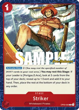 Striker (OP03-020) - Cartes de pré-lancement Pillars of Strength