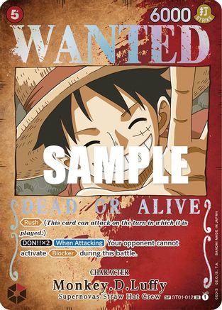 Monkey.D.Luffy (Avis de recherche) (ST01-012) - Les Piliers de la Force