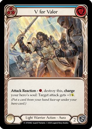 V for Valor (Blue) (DTD062) - Dusk till Dawn Rainbow Foil