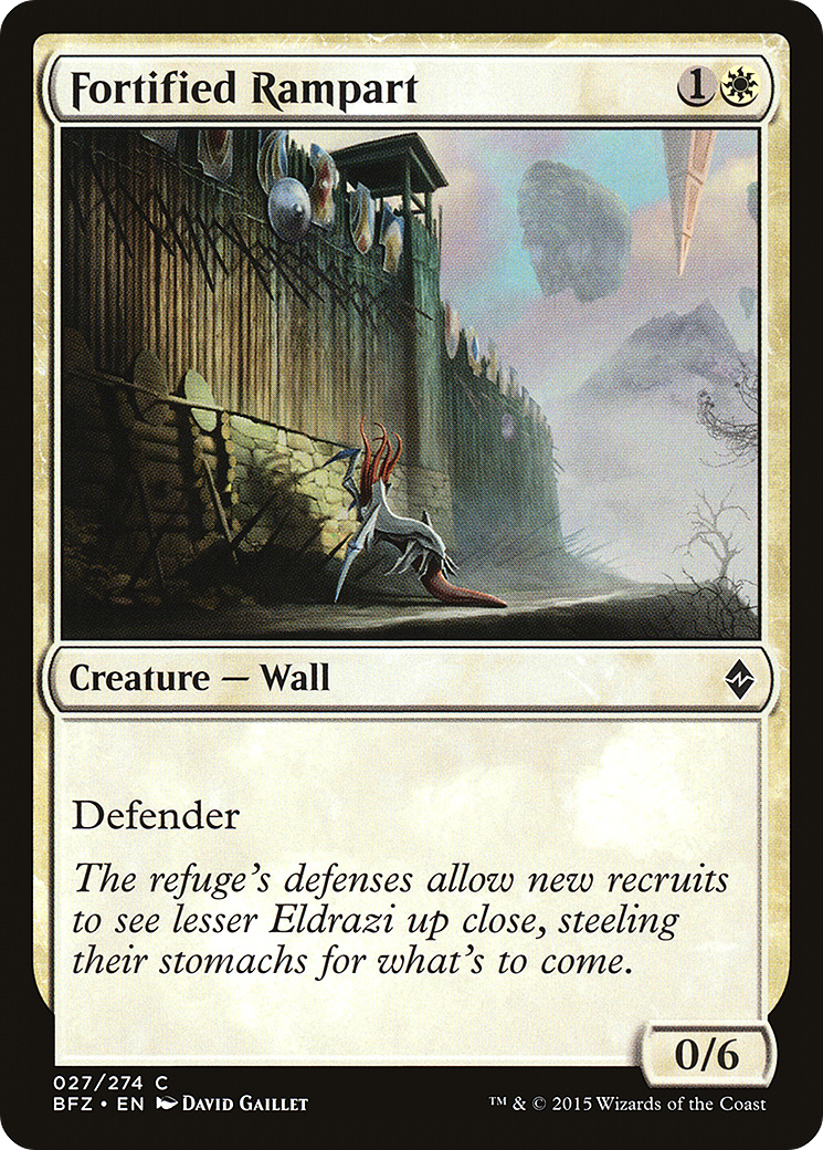 Fortified Rampart (BFZ-027) - Battle for Zendikar Foil