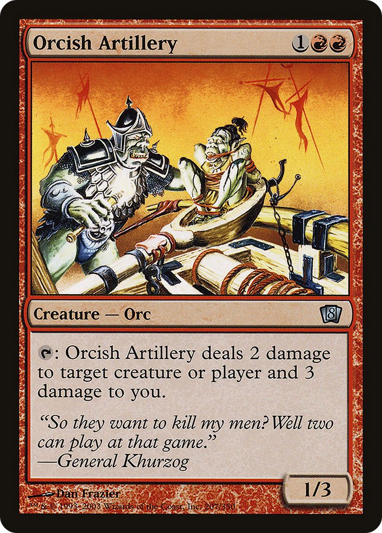 Orcish Artillery (8ED-207★) - Eighth Edition Foil