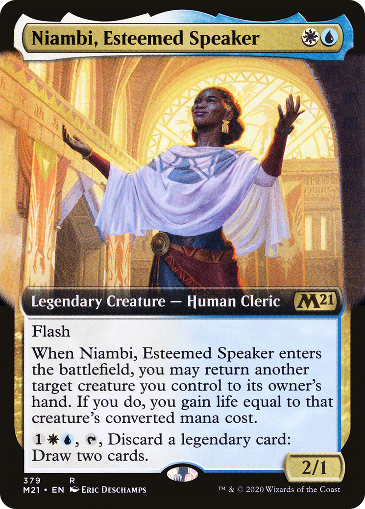 Niambi, conférencier estimé (M21-379) - Ensemble de base 2021 : (Extended Art) Foil