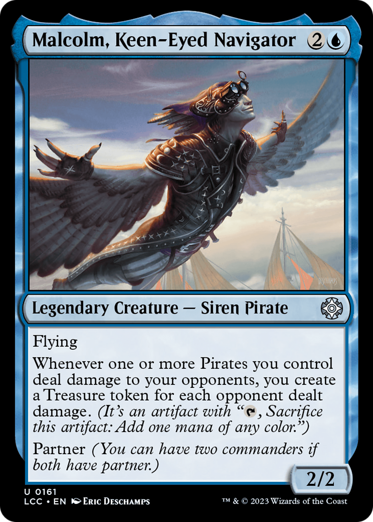 Malcolm, navigateur aux yeux perçants (LCC-161) - Commandant des Cavernes perdues d'Ixalan