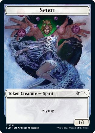Spirit (SLD) // Ajani's Pridemate Double-sided Token (SLD-) - Secret Lair Drop Series