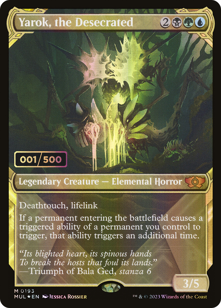 Yarok, the Desecrated (Serial Numbered) (MUL-193) - Multiverse Legends: (Showcase) Foil