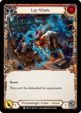 Lay Waste (Red) (EVO207) - Bright Lights Rainbow Foil