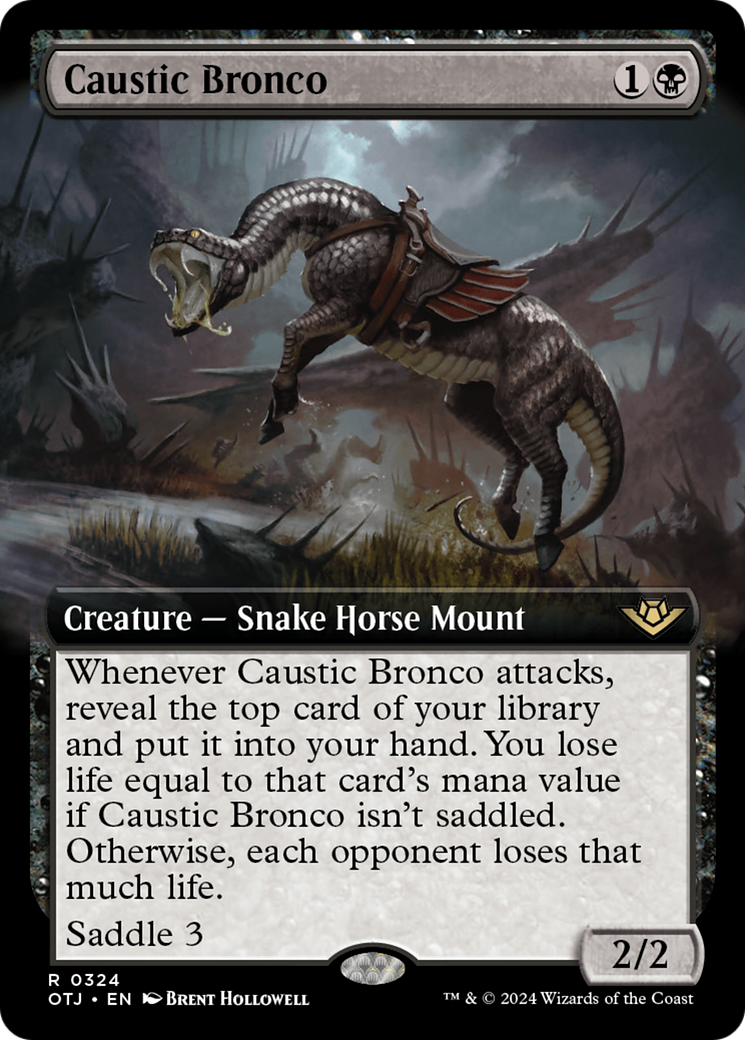 Caustic Bronco (OTJ-324) - Outlaws of Thunder Junction : (Extended Art) Foil