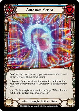 Script de sauvegarde automatique (EVO098) - Feuille arc-en-ciel lumineuse