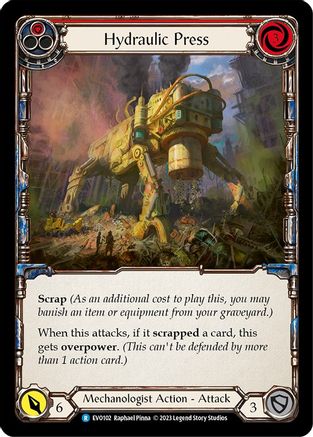 Hydraulic Press (Red) (EVO102) - Bright Lights Rainbow Foil