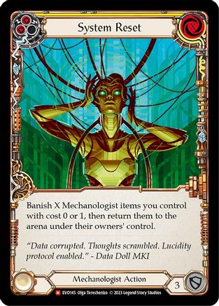 Réinitialisation du système (EVO145) - Feuille arc-en-ciel Bright Lights