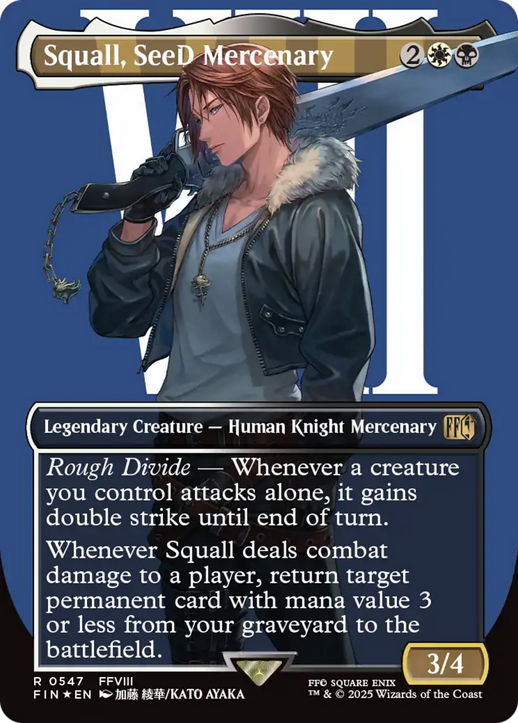 Squall, SeeD Mercenary (FIN-547) - FINAL FANTASY (Borderless) Foil