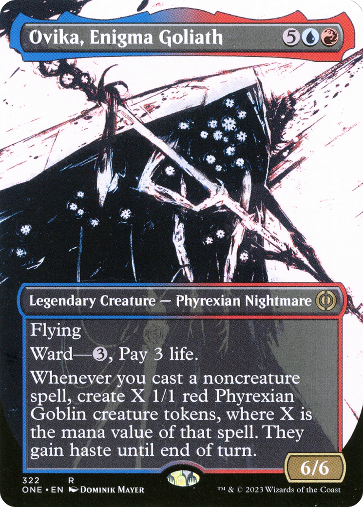 Ovika, Enigma Goliath (Showcase) (ONE-322) - Phyrexia: All Will Be One: (Showcase) (Borderless) Foil