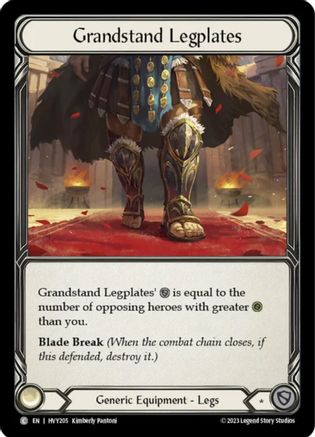 Plaques de jambe de tribune (HVY205) - Heavy Hitters Cold Foil