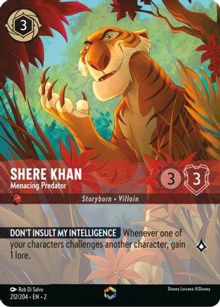 Shere Khan - Prédateur menaçant (Enchanté) (212/204) - Holofoil Rise of the Floodborn