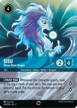 Sisu - Dragon d'Eau Divin (Enchanté) (214/204) - Holofoil Rise of the Floodborn