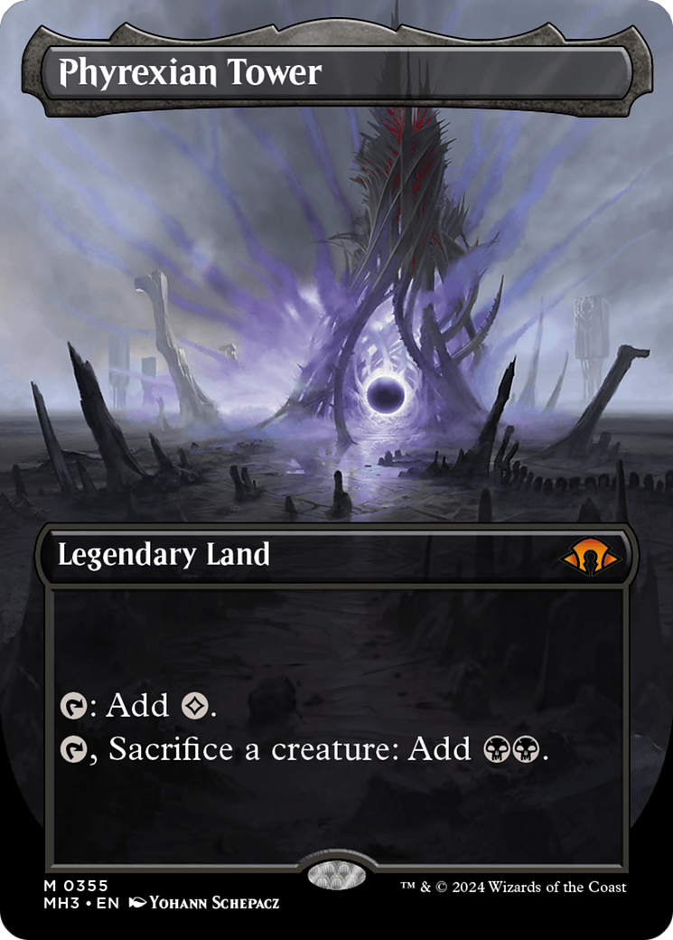 Phyrexian Tower (Borderless) (MH3-355) - Modern Horizons 3 (Borderless)