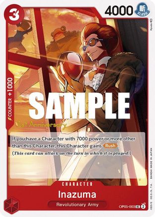 Inazuma (OP05-003) - L'Éveil de la Nouvelle Ère : Cartes de tournoi du 1er anniversaire