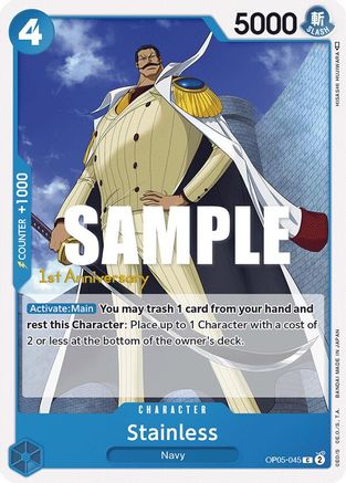 Stainless (OP05-045) - L'Éveil de la Nouvelle Ère : Cartes de tournoi du 1er anniversaire