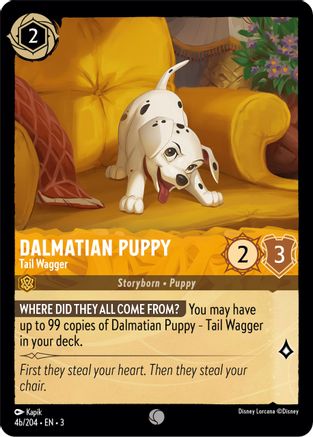 Chiot dalmatien - Tail Wagger (4b/204) (4b/04) - Feuille froide Into the Inklands