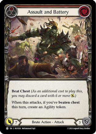 Assaut et coups (rouge) (HVY026) - Heavy Hitters Rainbow Foil