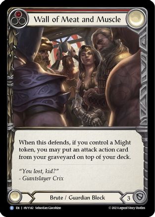 Wall of Meat and Muscle (HVY142) - Heavy Hitters Rainbow Foil