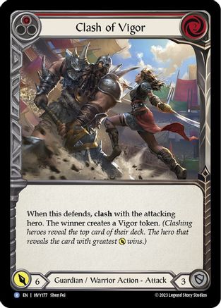 Clash of Vigor (Red) (HVY177) - Heavy Hitters Rainbow Foil