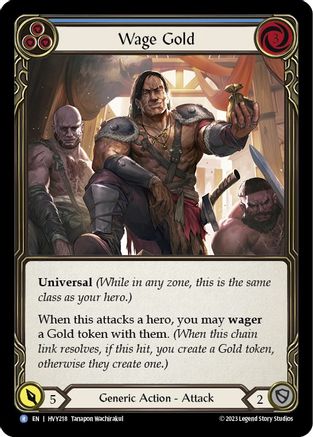 Wage Gold (Bleu) (HVY218) - Heavy Hitters Rainbow Foil