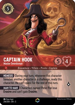 Capitaine Crochet - Maître épéiste (Enchanté) (214/204) - Holofolie Into the Inklands