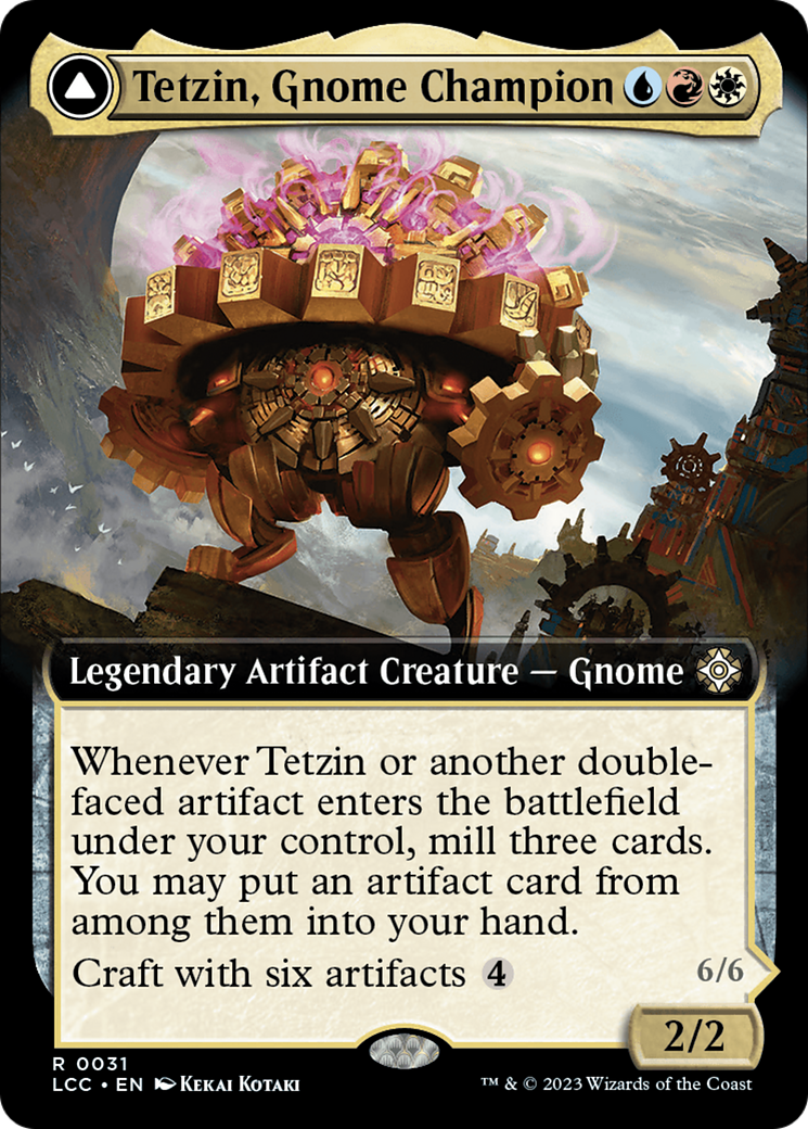 Tetzin, Gnome Champion (Extended Art) (LCC-031) - The Lost Caverns of Ixalan Commander: (Extended Art) Foil
