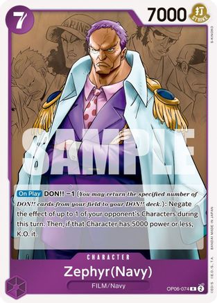 Zephyr (Marine) (OP06-074) - Ailes du capitaine Foil