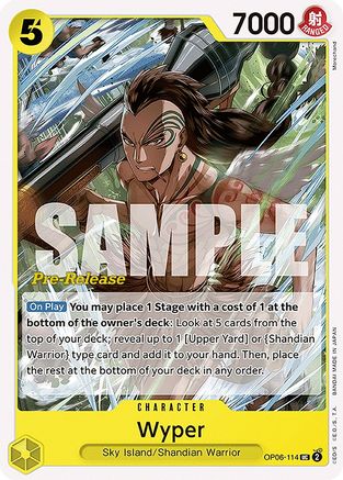 Wyper (OP06-114) - Cartes de pré-version de Wings of the Captain