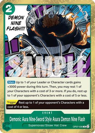 Aura démoniaque style neuf épées Asura Demon Nine Flash (OP07-036) - 500 ans dans le futur